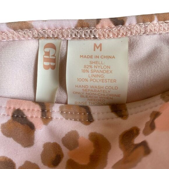 NWT GB by Gianni Bini Cheetah Animal Print Bikini Bottoms Size M Pink Tan - Picture 7 of 7